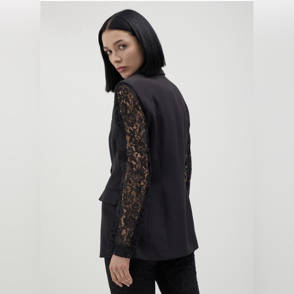 Sisley Black Lace Blazer Small - Picture 9 of 15